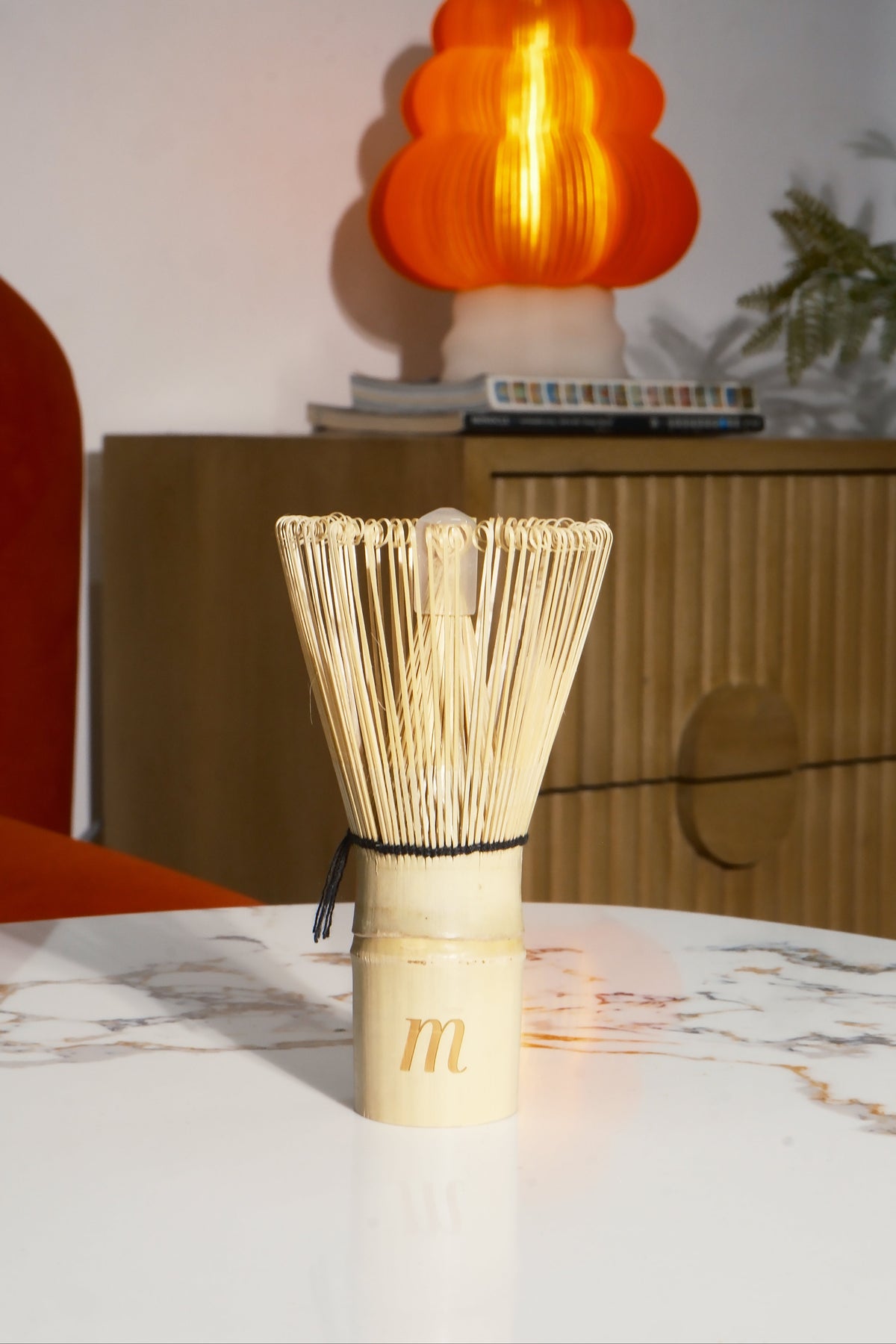 Makers engraved logo Bamboo Whisk