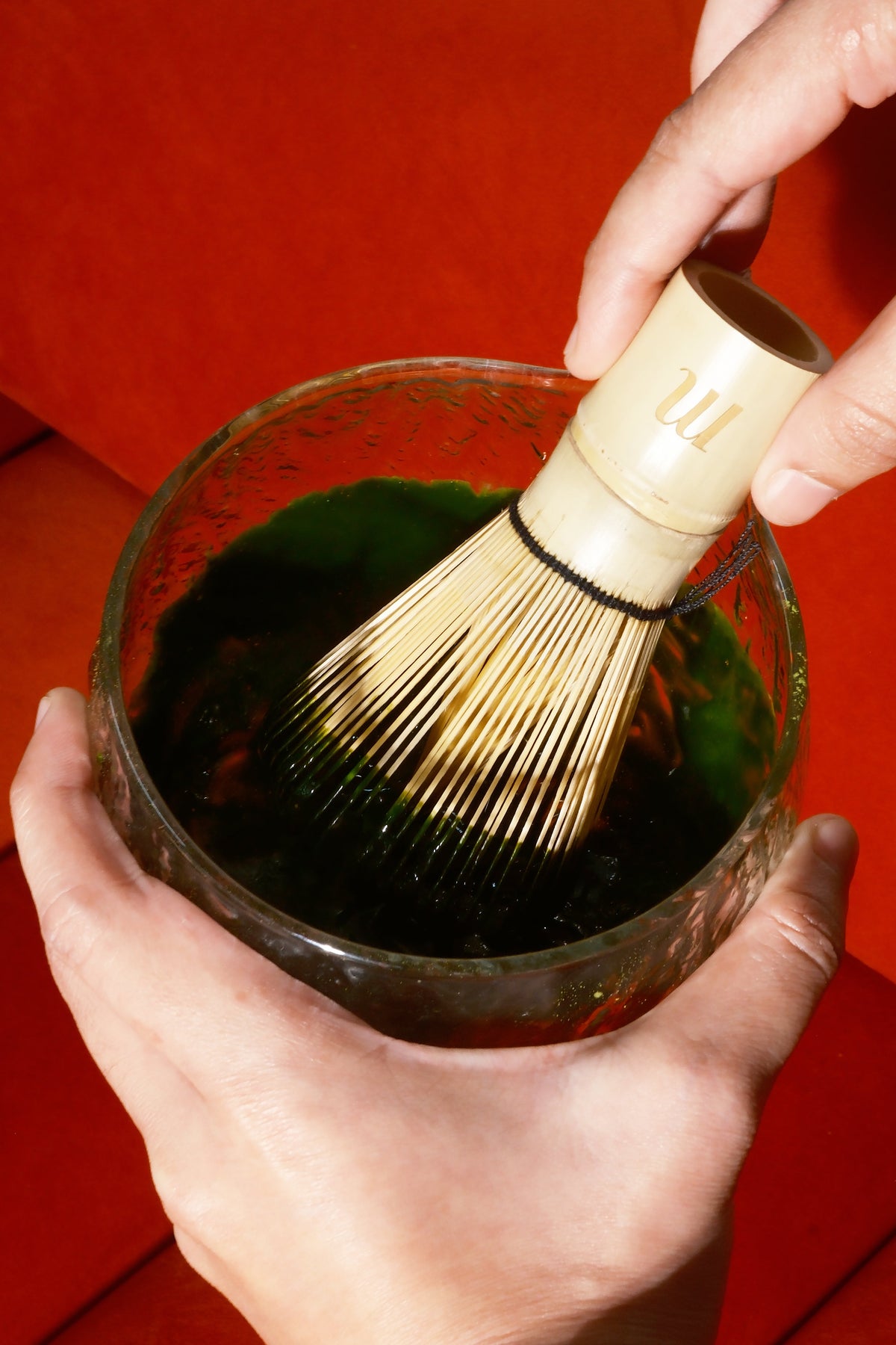 Makers engraved logo Bamboo Whisk